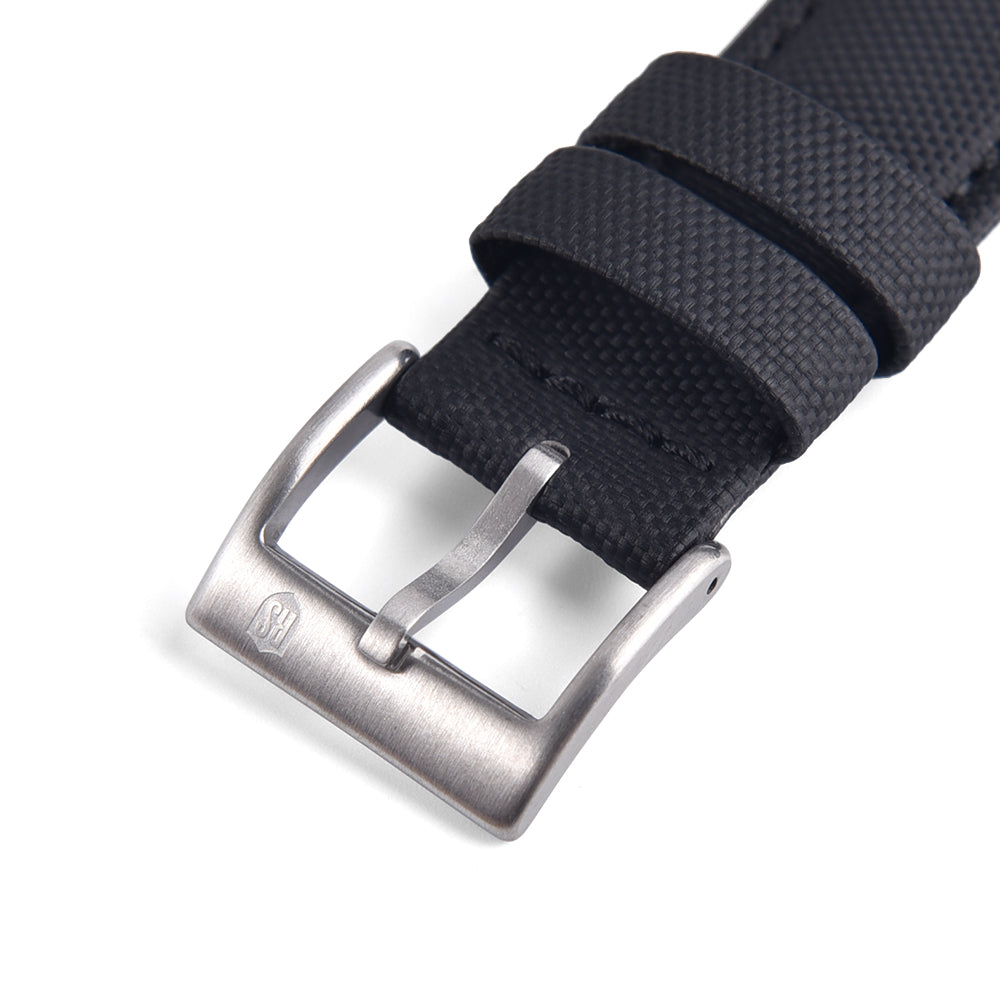 Klockarmband - Sail Strap Xlite - Sailcloth - Black